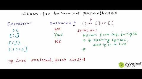 DS-18: Check for balanced parentheses using stack