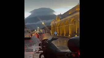 Upward Lightning Strike at Acatenango Volcano, Guatemala #acatenangovolcano #opticalillusion