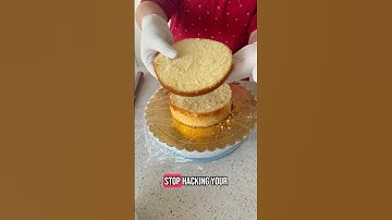 How to Cut Perfect Cake Layers Like a Pro | No Tools Needed #bakingtutorial #cakefrosting