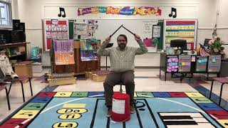 'Happy' Bucket Drum & Backbeat Lesson with Mr. Howell