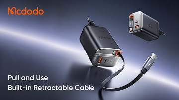 Mcdodo 67W GaN Charger with Built-in Retractable Cable（CH-4090））