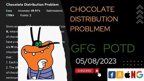 Chocolate distribution poblem | gfg potd today | GFG Problem of the Day | C++ | @CodeThurst