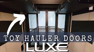 Luxe Toy Hauler Back Patio Door Options