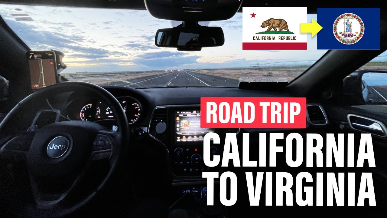 3,000 Mile Drive from California to Virginia