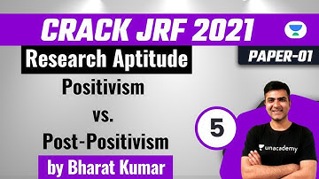2:00 PM - Crack JRF 2021| Research Aptitude by Bharat Kumar | Positivism vs. Post-Positivism