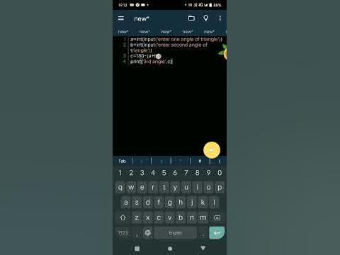 TRIANGLE 3RD ANGLE FINDING IN PYTHON EASY WAY - YouTube