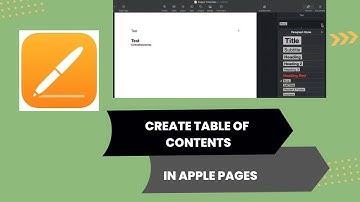 How to Make a Table of Contents in Apple Pages