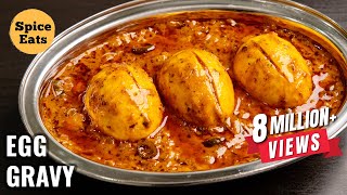 RESTAURANT STYLE EGG GRAVY | RESTAURANT STYLE EGG MASALA | EGG CURRY BY SPICE EATS screenshot 1