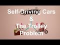 Self driving cars programmed to kill the trolley problem