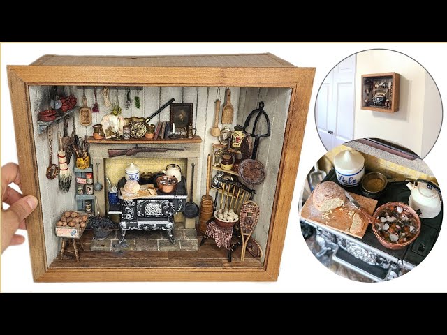 Miniature Shadow Box Diorama for Dollhouse