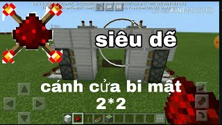 [Minecraft] Hướng dẫn làm cửa bí mật 2x2//Yx Gamer