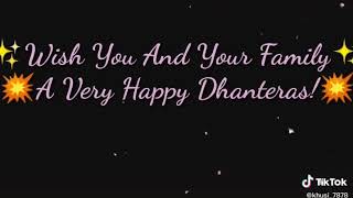 Wish you happy dhanteras