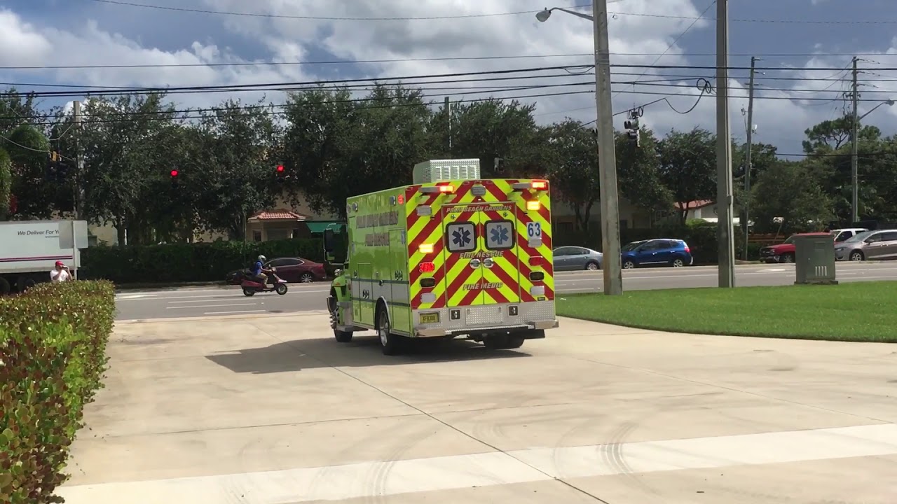 PALM BEACH GARDENS FIRE RESCUE 🔥 RESPONDING CODE 3 WITH Q-And AIR HORN ...