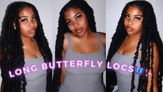 Butterfly/Distressed Long Locs Tutorial *easy*