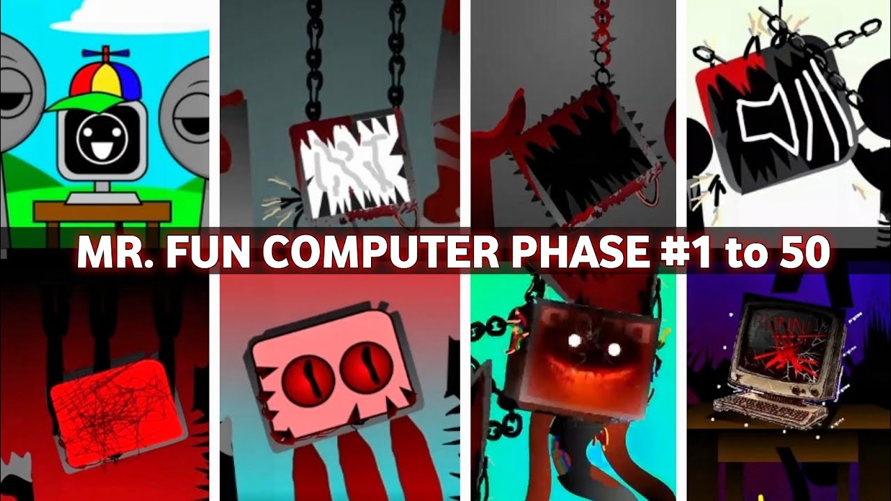 Incredibox - Sprunki phase 1 to 50 Mr Fun Computer in ALL Different ...
