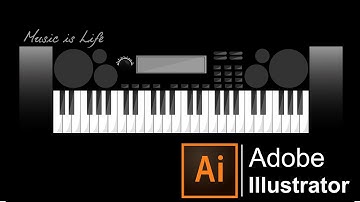 How to create Piano using Adobe Illustrator
