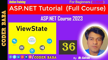 36 ASP.NET Course | ViewState Example in C# | CoderBaba
