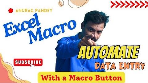 Excel Macro Trick: Automate Data Entry with a Button!