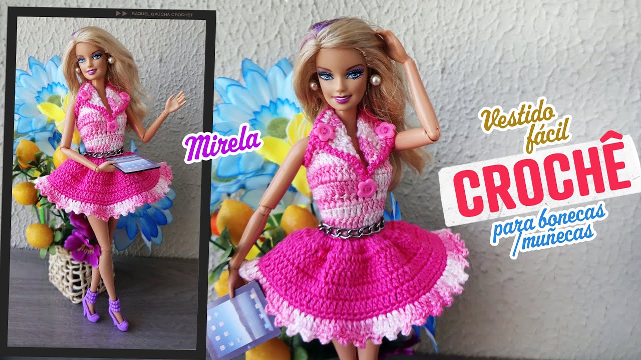 Crochet Party Dress for Barbie (Portuguese/Spanish)