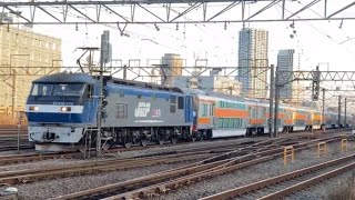 EF210-173号機+E233系グリーン車8B J-TREC出場甲種輸送　2024.1.30