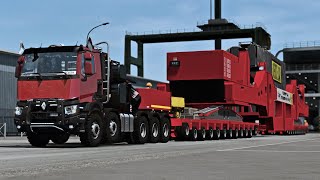 Euro Truck Simulator 2 - Transporting mega Trafo 400 tonnes, [ ETS2 OVERSIZE MODS ]