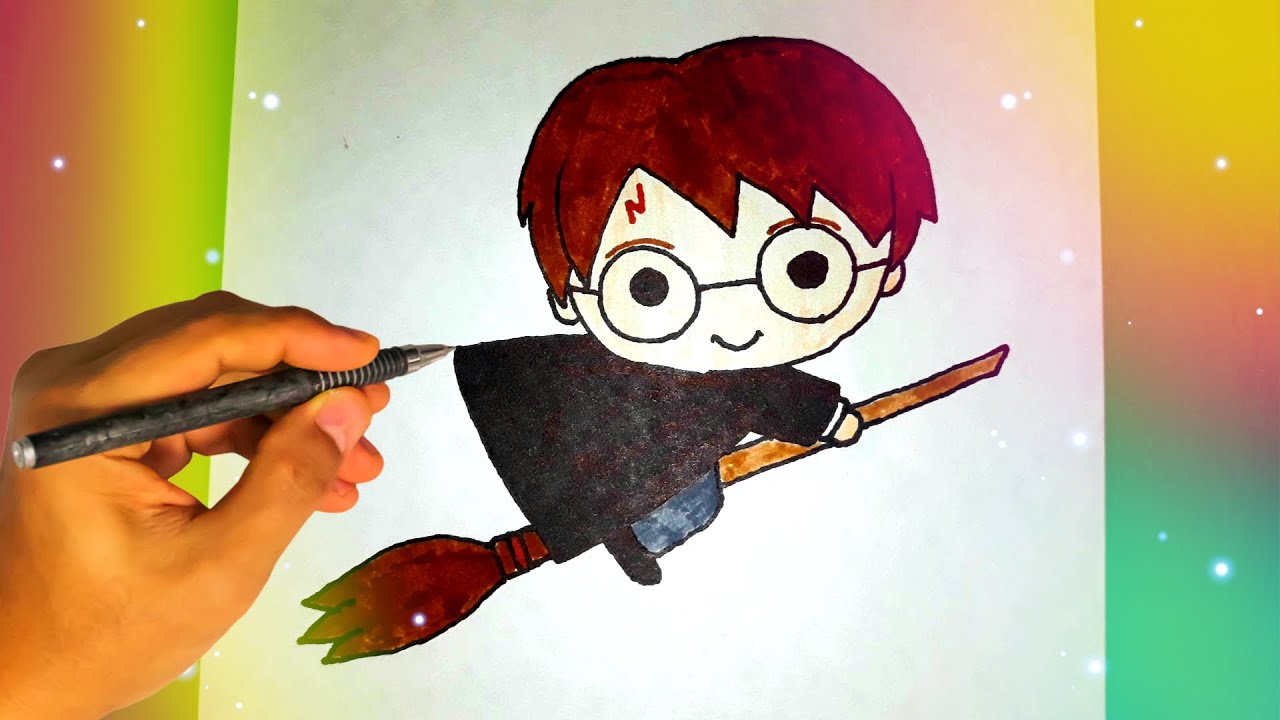 Поэтапно рисуем Гарри Поттера
