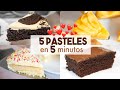 5 PASTELES en MICROONDAS 🍰❤️ | en 5 minutos