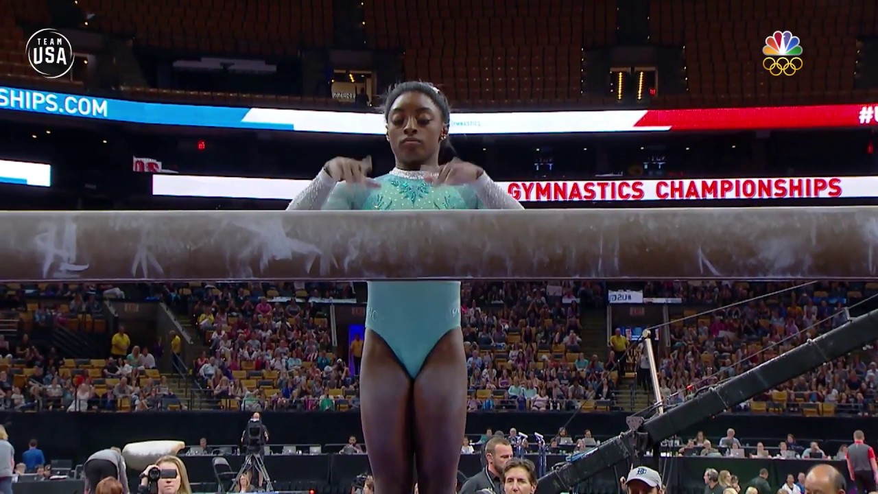 Simone Biles makes history with difficult balance beam dismount at US Gymnastics Championships