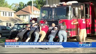 Oronoco Fire Department celebrates new engines during push-in ceremony