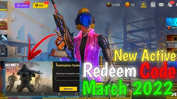 March 2022 New Redeem Code| Redemption Code COD Mobile | CODM Codes