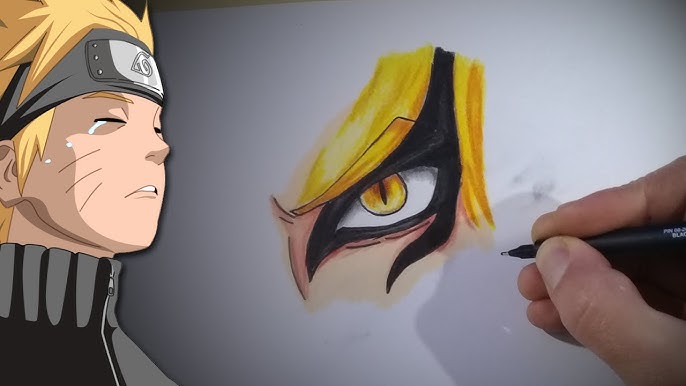 Tutorial COMO DESENHAR O OLHO DO NARUTO MODO RAPOSA 🔴 MODO Kyuubi 🔥  ナルトの目を描く方法 