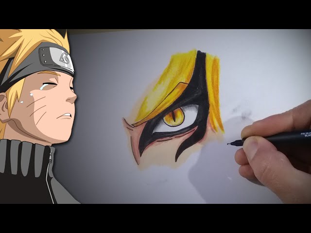 Como DESENHAR o NARUTO modo BARION - Como DIBUJAR a NARUTO modo