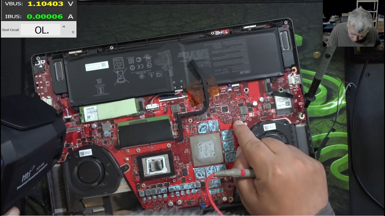 Asus ROG Zephyrus G15 GA503 dead, no power, not charging also, a clasic gaming laptop board fault!