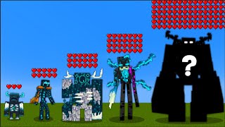 All Warden Bosses HP comparison in Minecraft