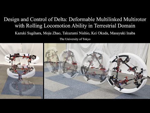 Delta: Deformable Multilinked Multirotor with Rolling Locomotion Ability in Terrestrial Domain