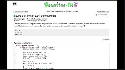 Java Practice It || 3.24 SumNumbers || Input, Scanner, for loops
