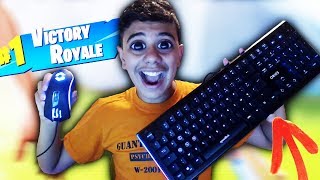 JE TESTE POUR LA PREMIÈRE FOIS LE *CLAVIER* *SOURIS* SUR FORTNITE BATTLE ROYALE