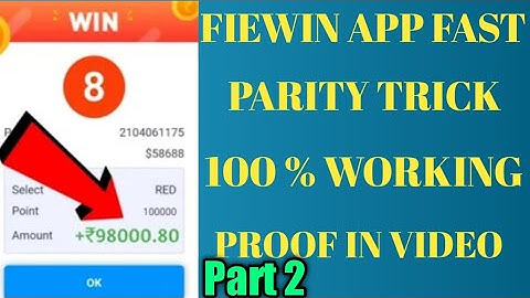 FIEWIN FAST PARITY TRICKS PART 2 VIDEO 100%WORKING IN TAMIL
