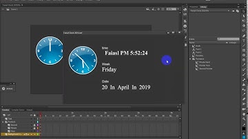 analog clock by AdobeAnimate cc+ ActionScript3.0