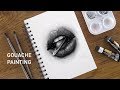 TALENT VS. HARD WORK 🖤 Gouache Painting Time Lapse