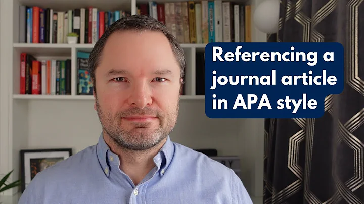 How to reference a journal article in APA style