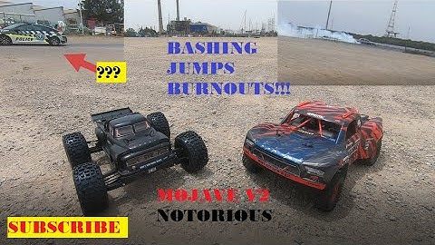 ARRMA Notorious 6s First Bash & MOJAVE V2 6s - Cops Came too late!