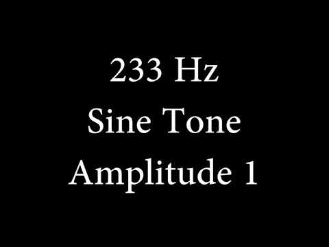 233 Hz Sine Tone Amplitude 1