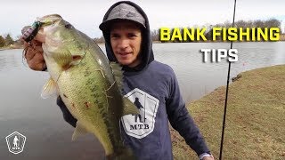 Spring Bank Fishing: Catching BIG Bass From The Bank!