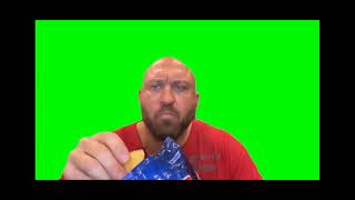 guy eating chips green screen