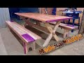 Linda e Grande Mesa Estilosa com 2 Bancos-Como eu Fiz/Large Table Estiloza Joiner