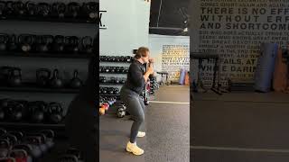 KB pop clean and squat