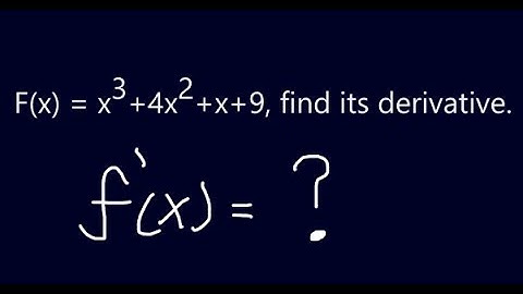 Calculus Power Rule Example: Derivative of a Third Order Polynomial in 3 Minutes