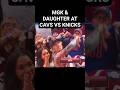 mgk to the Knicks fans: "This is our house" 🗣️ mgk &amp; his daughter Casie at the Cavs vs Knicks game!