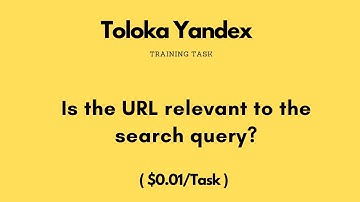 Is the URL relevant to the search query? | $0.01/Task | Toloka Yandex Training